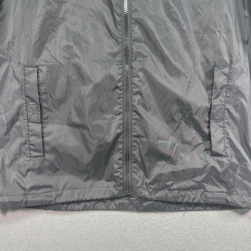 Eddie Bauer Mens Medium Waterproof Nylon Hooded Windbreaker Jacket‎ Green Black - Picture 5 of 13